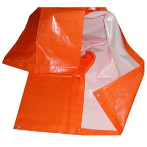 Lona Loneiro 150 Micras Polietileno Laranja/branco