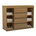 Ver imagem 2 de Cômoda Quarto 123cm 4 Gavetas 2 Portas Samira Freijó L01 - Mpozenato
