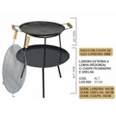 Ver imagem 3 de Lareira Churrasqueira Redonda Chapa Picanheira e Grelha 50cm
