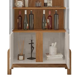 Cristaleira 050519 e Buffet 050518 para Sala Off White Cedro Dcasa - 7
