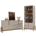 Ver imagem 1 de Cristaleira 050519 e Buffet 050518 para Sala Off White Cedro Dcasa