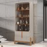 Cristaleira 050519 e Buffet 050518 para Sala Off White Cedro Dcasa - 2