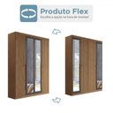 Ver imagem 5 de Guarda-roupa Casal Loanda 4 Portas 2 Gavetas Ripado Flex Jatoba/grafite com Espelho - Pnr Móveis