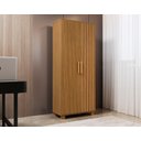 Ver imagem 1 de Multiuso Paris Nature com 2 Portas e Prateleiras Resistente de Mdf e Pés de Madeira