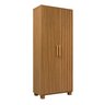 Multiuso Paris Nature com 2 Portas e Prateleiras Resistente de Mdf e Pés de Madeira - 4