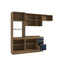 Ver imagem 4 de Armário de Cozinha Completa 100% Mdf 270cm Nogueira/azul Profundo Celeste Kappesberg