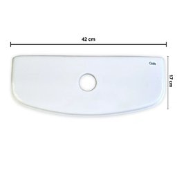 Tampa para Caixa Acoplada Fit Plus Cinza Prata Celite - 2