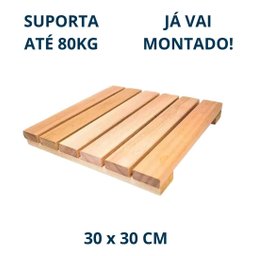 4 Un. Deck de Madeira para Piso Tablado Madeirado 30x30 - 2