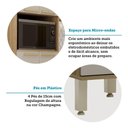 Ver imagem 5 de Paneleiro 70cm 4 Portas com 1 Nicho Microondas Isis Luciane Avelã-mocca Laca