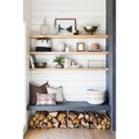 Ver imagem 1 de Kit 3 Prateleiras 60x20 Suporte Invisível Madeira Maciça