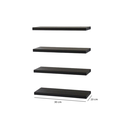 Ver imagem 2 de Kit 4 Prateleiras 30x10 Livros Decoração Parede - Preto