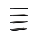 Ver imagem 1 de Kit 4 Prateleiras 30x10 Livros Decoração Parede - Preto