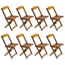 Ver imagem 6 de Kit 2 Jogos De Mesa Com 4 Cadeiras De Madeira Dobravel 60X60 - Mel - Amarelo