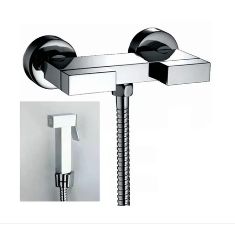 Misturador Externo Ducha Higiênica quadrado Cromado