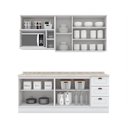 Ver imagem 6 de Cozinha Modulada Henn Americana 7 Peças (2 Aéreos + 2 Balcões + 1 Nicho + 2 Complementos ) Cz146