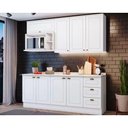Ver imagem 1 de Cozinha Modulada Henn Americana 7 Peças (2 Aéreos + 2 Balcões + 1 Nicho + 2 Complementos ) Cz146