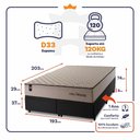 Ver imagem 3 de Conjunto Box Baú Super King San Diego Preto 193x203x74 Espuma D33