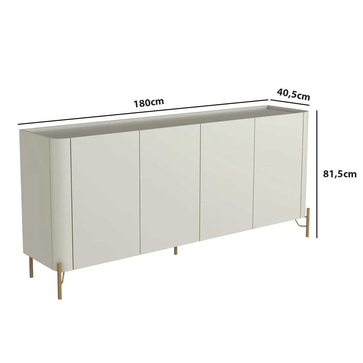 Ver imagem 3 de Buffet Mdf com Porta Lisa L180 X A81,5cm