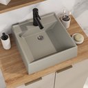 Ver imagem 5 de Conjunto de Banheiro Completo com Gabinete, Cuba e Espelheira 57cm Belfast Bege/Nude