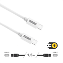 Ver imagem 2 de Cabo Usb-c de 1,5m 3a Tipo C Carregamento Rápido Branco