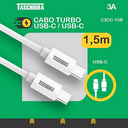 Ver imagem 3 de Cabo Usb-c de 1,5m 3a Tipo C Carregamento Rápido Branco