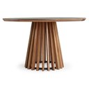 Ver imagem 2 de Mesa de Jantar Michigan 4 Lugares Redonda Tampo Vidro 130cm Amadeirado Espaço Casa & Jardim