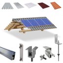Ver imagem 1 de Kit Estrutura Fixador Linha C 1,20m para 04 Placas Solar Alumínio Inox Telha Fibro Ondulada Viga Mad