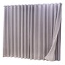 Cortina Oxford com linho 4,00x2,00 Para Trilho Duplo:Cinza - 2