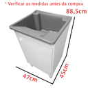 Ver imagem 4 de Tanque 26l com Gabinete 46cm 1 Porta + Sifão Entregue Montado