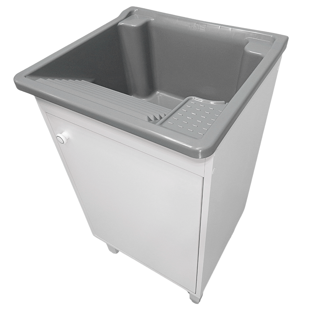 Tanque 26l com Gabinete 46cm 1 Porta + Sifão Entregue Montado - 2