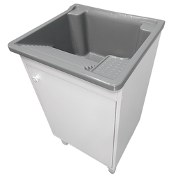 Tanque 26l com Gabinete 46cm 1 Porta + Sifão Entregue Montado - 2