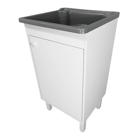 Tanque 26l com Gabinete 46cm 1 Porta + Sifão Entregue Montado