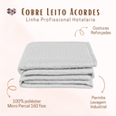 Ver imagem 3 de Kit 4 Pçs Cobre Leito Avulso Casal Padrão Profissional Acordes Hotelaria Micropercal 160 Fios: Branc