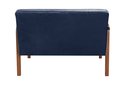 Ver imagem 4 de Sofá 2 Lugares Anita Namoradeira Braço Madeira - Suede Azul Marinho