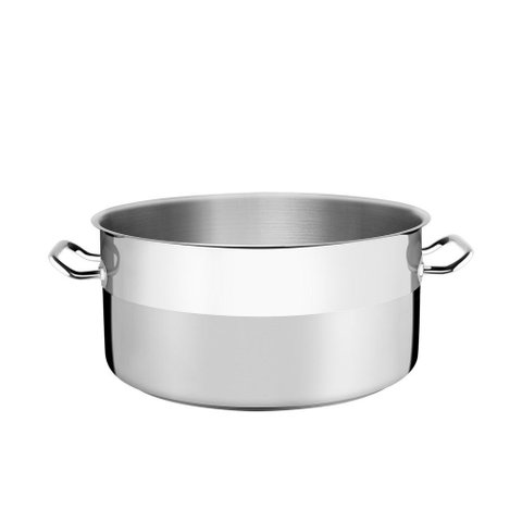 Caçarola Rasa Tramontina Professional em Aço Inox com Fundo Triplo sem Tampa 40 Cm 23 L