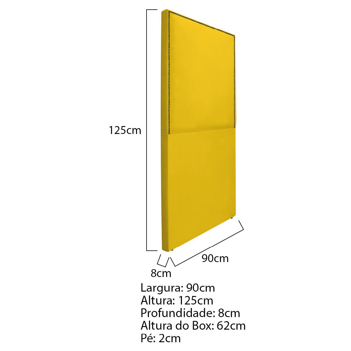 Cabeceira Solteiro Bali P02 90 cm para cama Box Corano - Amarena Móveis CABECEIRA SOLTEIRO CABECEIRA - 9