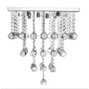 Ver imagem 3 de Lustre de Cristal com 60cm de Altura, para Quarto/ Sala, com Base de Inox Espelhado 30x30 e 49 Esfer