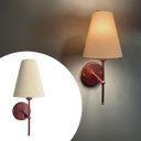 Ver imagem 3 de Arandela de Parede Clássico Alumínio Interruptor com Cúpula Tecido Algodão Ref 05