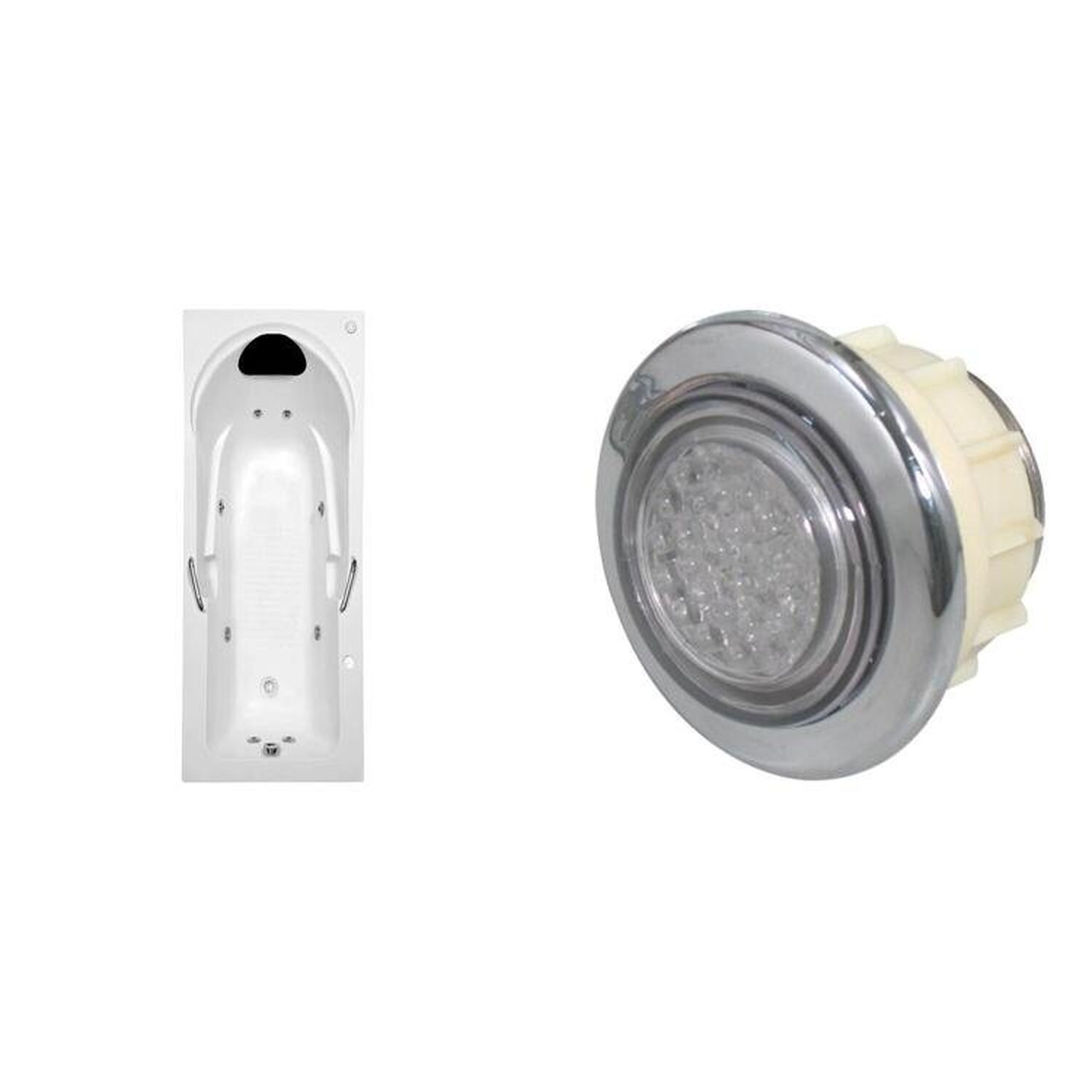 Banheira de Hidromassagem Capri Astra em Gel Coat Gran Luxo P6 - 110v - com Aquecedor e Cromoterapia - 1