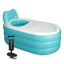 Ver imagem 1 de Banheira Inflável Portátil com Encosto 150l Vg Plus Verde