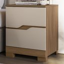 Ver imagem 2 de Mesa Cabeceira para Quarto 51cm 2 Gavetas Athenas Cv/Fendi Z17 - Mpozenato