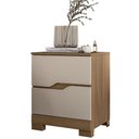 Ver imagem 1 de Mesa Cabeceira para Quarto 51cm 2 Gavetas Athenas Cv/Fendi Z17 - Mpozenato