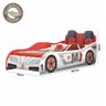 Cama Infantil Carros Fast Car Branco/ Vermelho Móveis Estrela C/ Colchão Gazin - 2