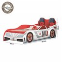 Ver imagem 2 de Cama Infantil Carros Fast Car Branco/ Vermelho Móveis Estrela C/ Colchão Gazin