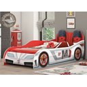 Ver imagem 1 de Cama Infantil Carros Fast Car Branco/ Vermelho Móveis Estrela C/ Colchão Gazin