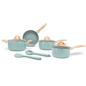 Conjunto Panelas 6 Peças Verde Fundo de Indução Botânika Brinox 4815/100