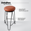 Ver imagem 3 de Kit 2 Banquetas Média para Cozinha Bar Balcão Bistrô Hairpin:whisk