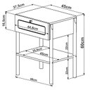 Ver imagem 3 de Mesa de Cabeceira Oslo 1g Han/Roble - 27932