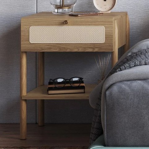 Mesa de Cabeceira Oslo 1g Han/Roble - 27932