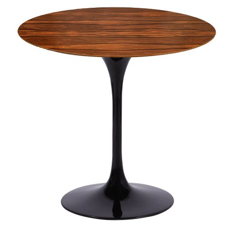 Mesa Saarinen Redonda Pau Ferro 124cm - Base Preta mgsaarinen